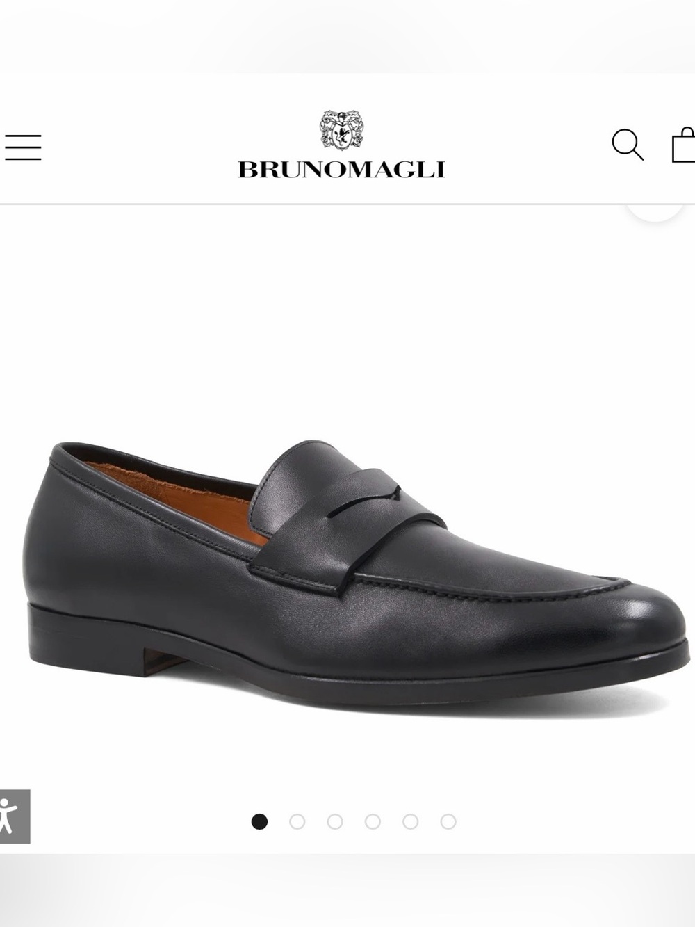 Bruno Magli Flex Penny Loafer Black Italian Leather